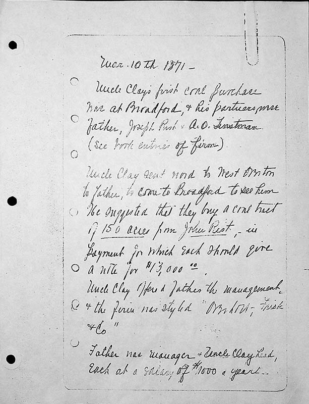 page 226 image in the Overholt Diary