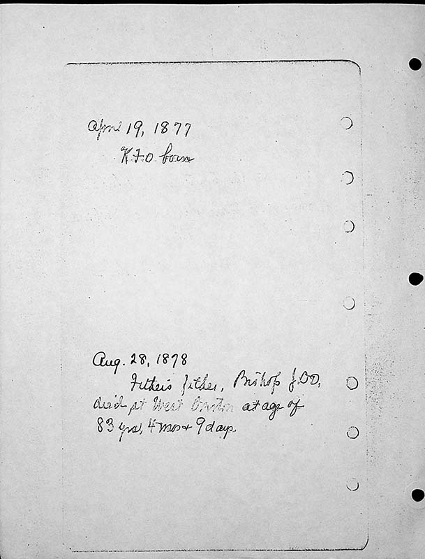 page 264 image in the Overholt Diary